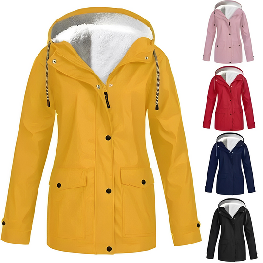 Warme Regenjas met Fleece Voering en Capuchon voor Vrouwen