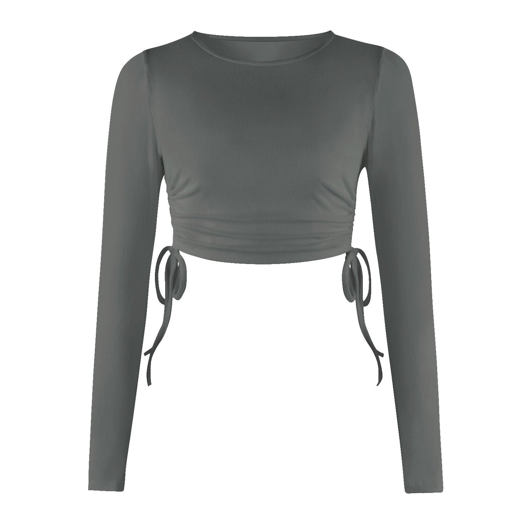 Top met Lange Mouwen en Geknoopt T-Shirt voor Vrouwen