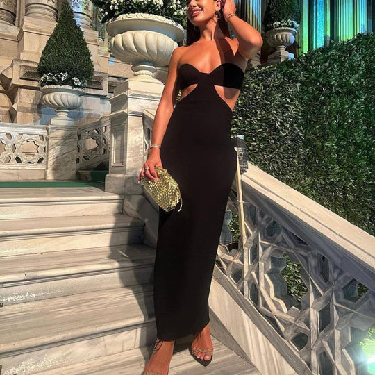 Off-Shoulder Tube Tijdloze Lange Jurk voor Vrouwen