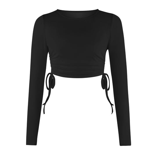Top met Lange Mouwen en Geknoopt T-Shirt voor Vrouwen