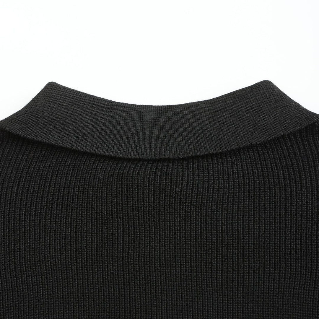 Casual Gebreide Half-Zip Trui met Kraag voor Mannen