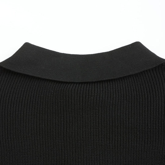 Casual Gebreide Half-Zip Trui met Kraag voor Mannen
