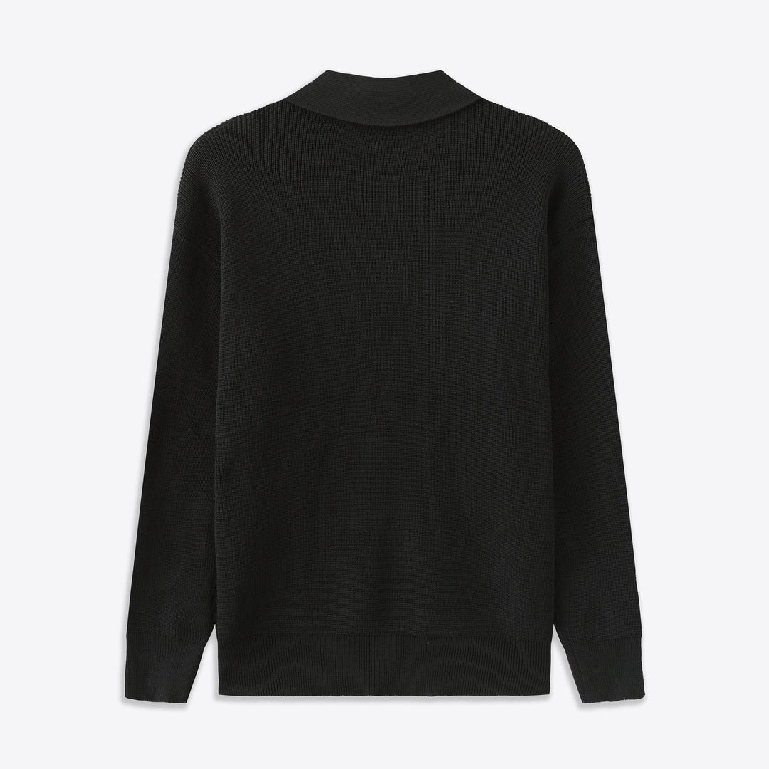 Casual Gebreide Half-Zip Trui met Kraag voor Mannen