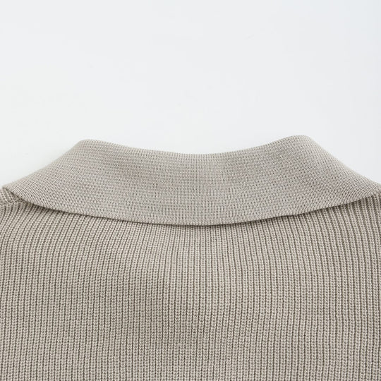 Casual Gebreide Half-Zip Trui met Kraag voor Mannen