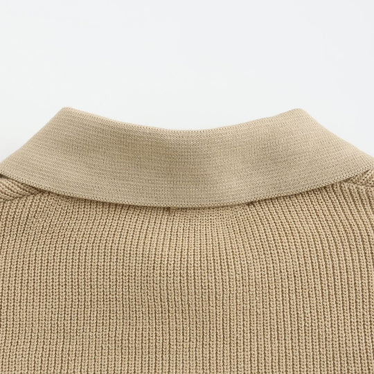 Casual Gebreide Half-Zip Trui met Kraag voor Mannen