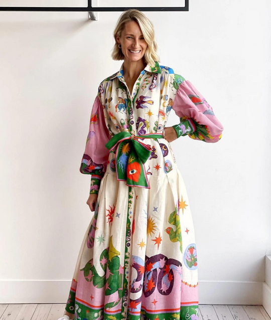 Elegante Italiaanse Maxi Jurk voor Vrouwen