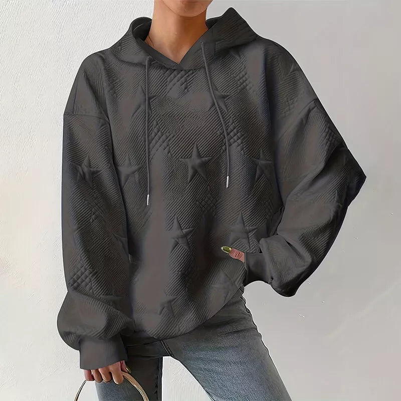 Oversized Hoodie met Sterrenpatroon voor Vrouwen