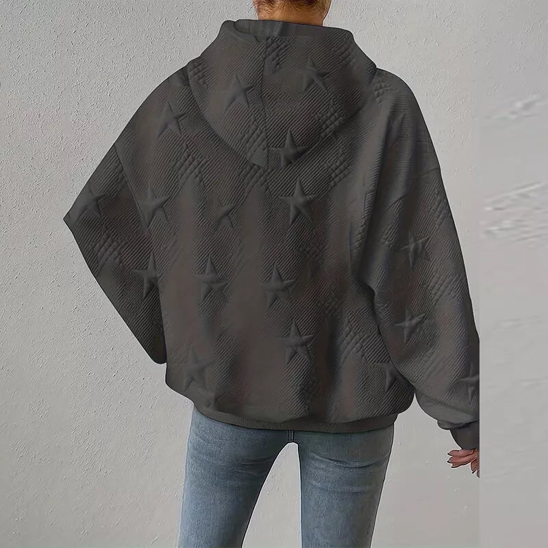 Oversized Hoodie met Sterrenpatroon voor Vrouwen