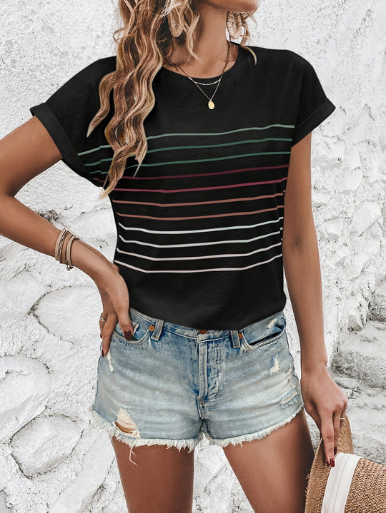 Classy T-shirt met Strepen voor Vrouwen
