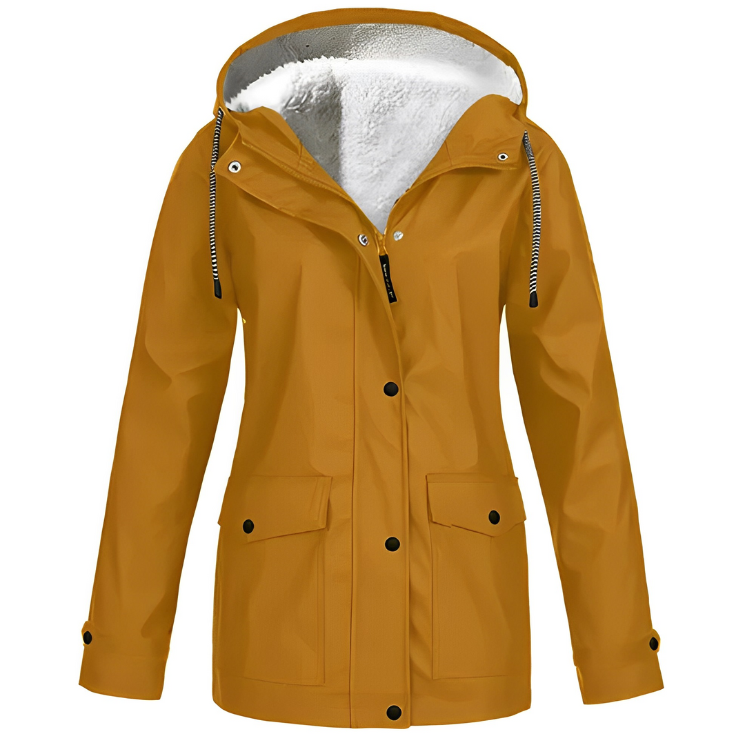 Warme Regenjas met Fleece Voering en Capuchon voor Vrouwen