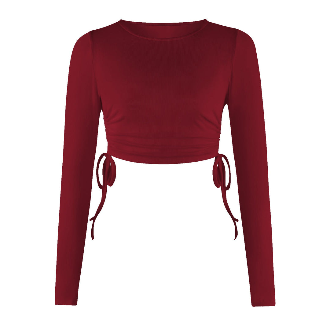 Top met Lange Mouwen en Geknoopt T-Shirt voor Vrouwen