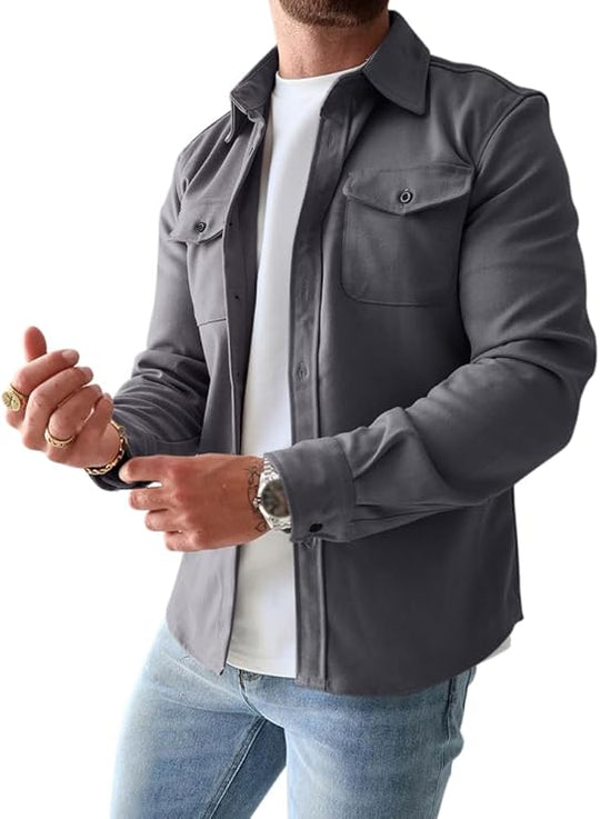 Stijlvolle Jas met Knoopsluiting voor Mannen