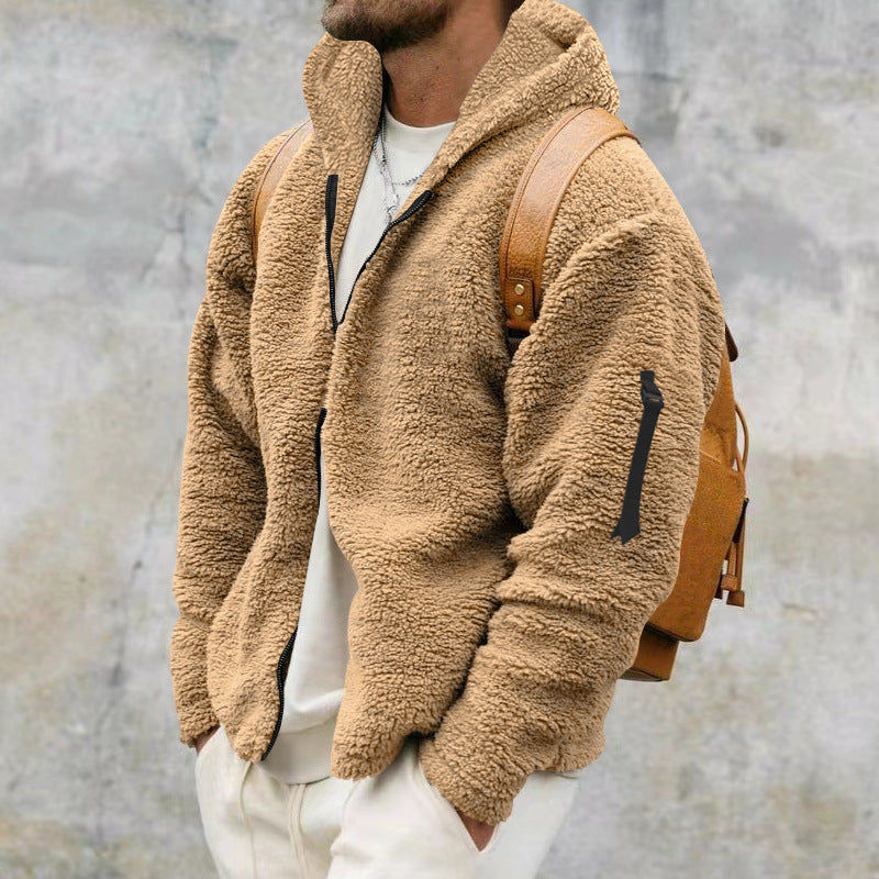 Trendy Teddy Fleece Jas met Zachte Sherpa Stof voor Mannen