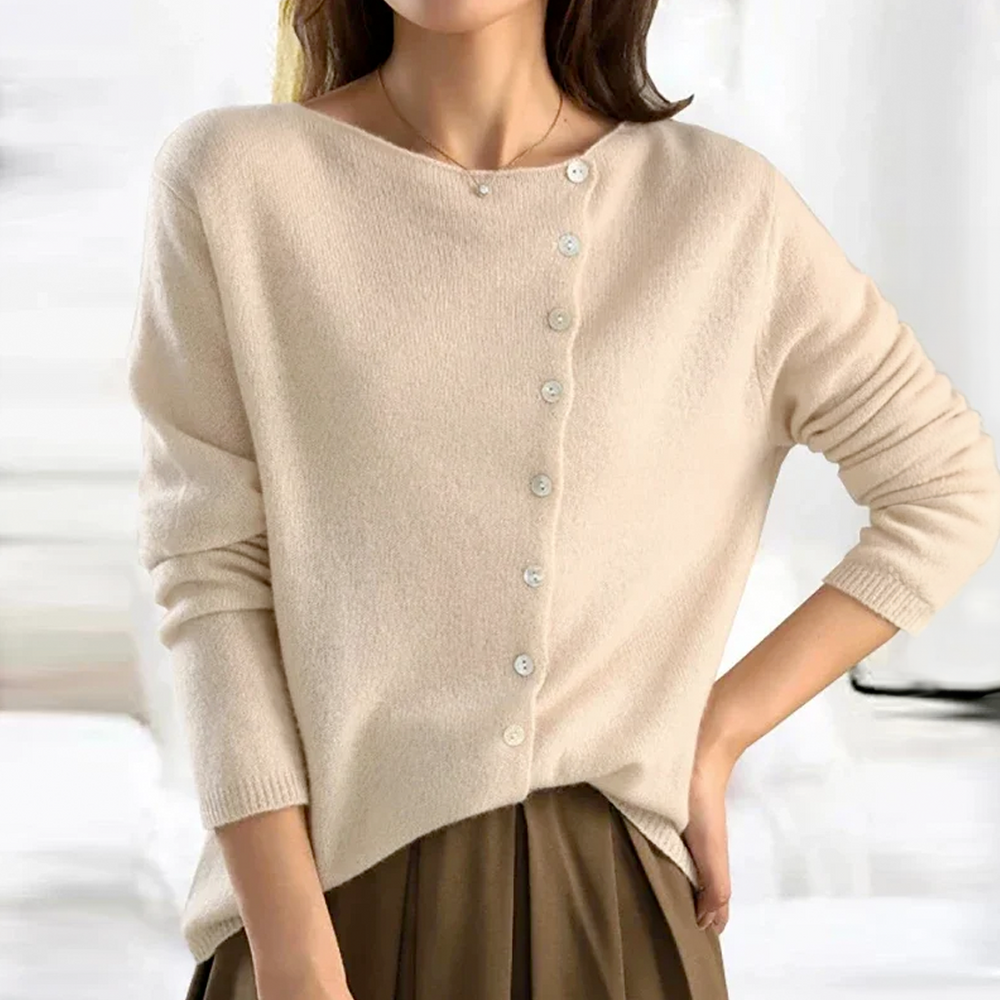 Elegante Knopen-Trui voor Vrouwen