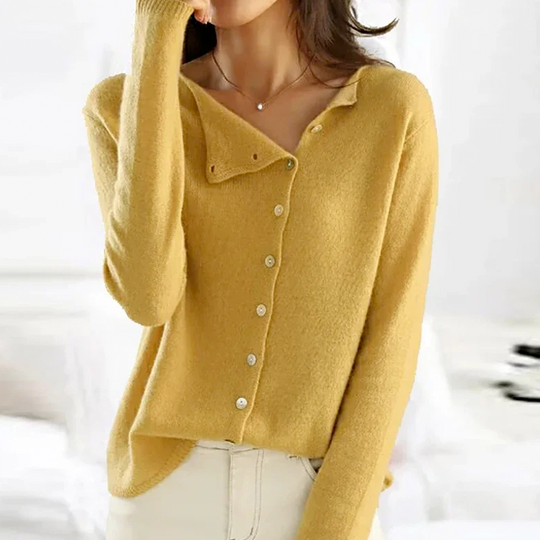 Elegante Knopen-Trui voor Vrouwen