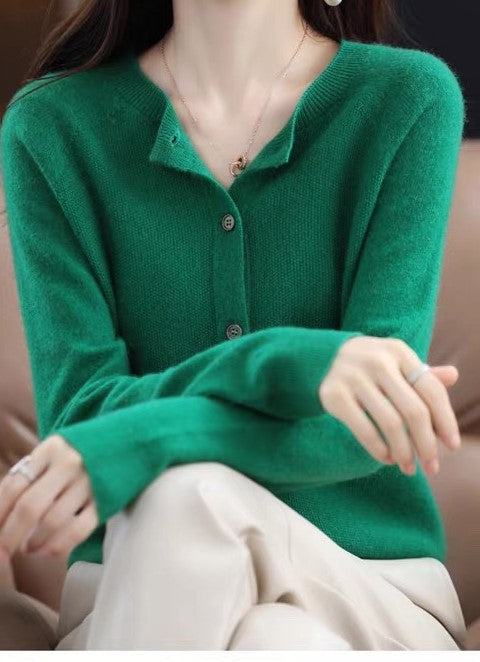 Zachte Gebreide Cardigan met Knopen voor Vrouwen