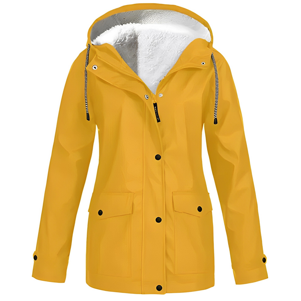 Warme Regenjas met Fleece Voering en Capuchon voor Vrouwen