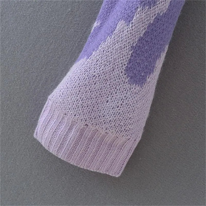 Gebreide Trui met Abstract Patroon voor Vrouwen