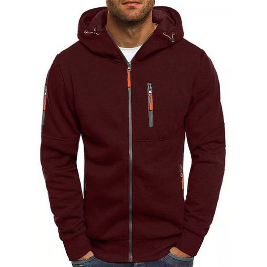 Casual Rits Hoodie Sweatshirt voor Mannen