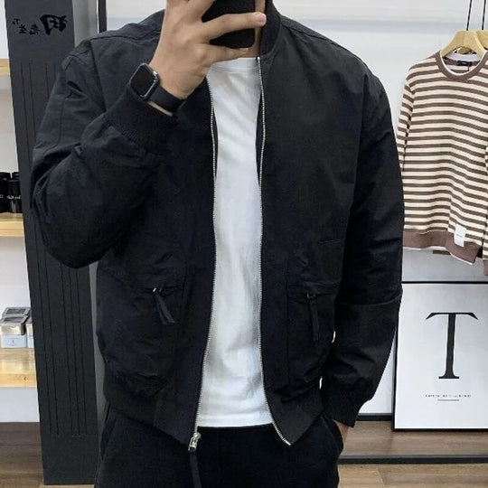 Streetwear Jas met Grafische Accenten voor Mannen