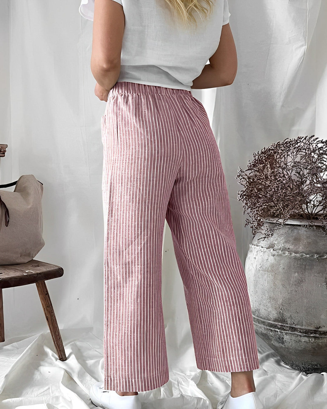 Zachte Gestreepte Broek voor Vrouwen