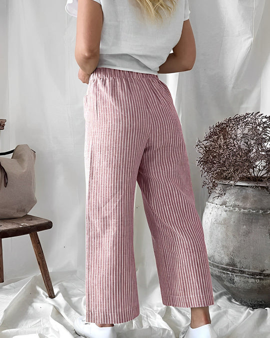 Zachte Gestreepte Broek voor Vrouwen
