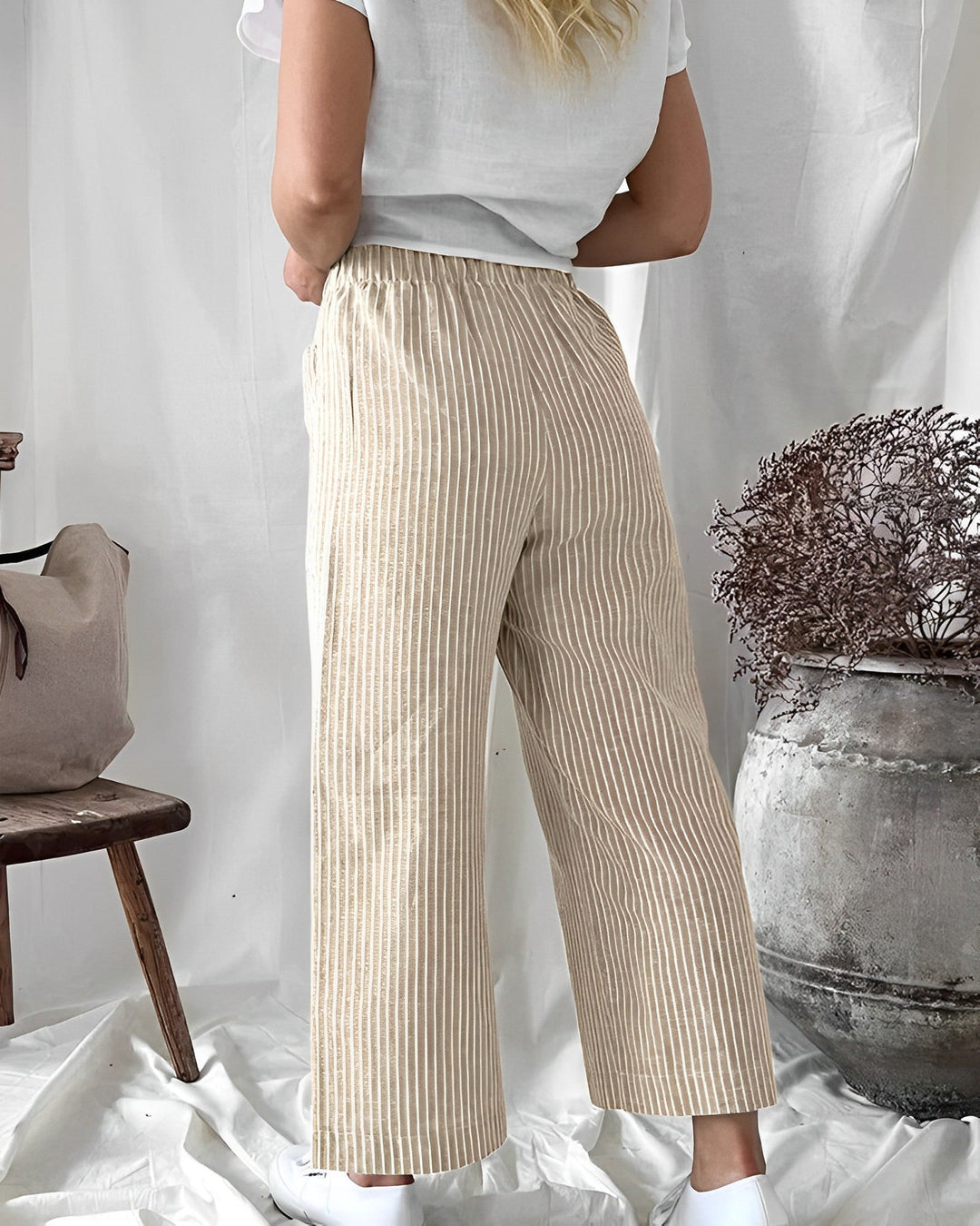 Zachte Gestreepte Broek voor Vrouwen