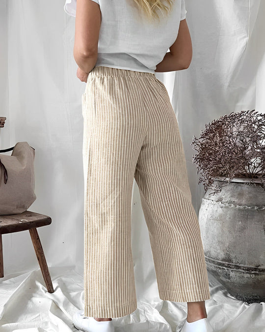 Zachte Gestreepte Broek voor Vrouwen