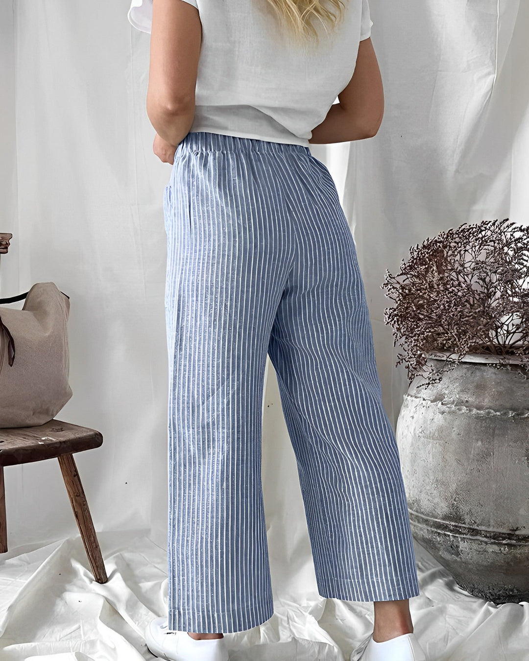 Zachte Gestreepte Broek voor Vrouwen
