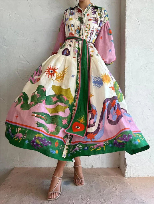 Elegante Italiaanse Maxi Jurk voor Vrouwen