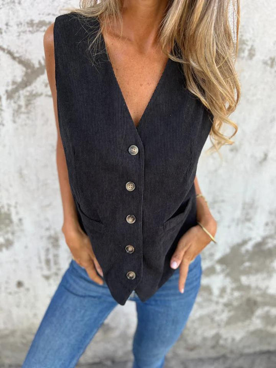 Beige Zomerblouse Vest voor Vrouwen