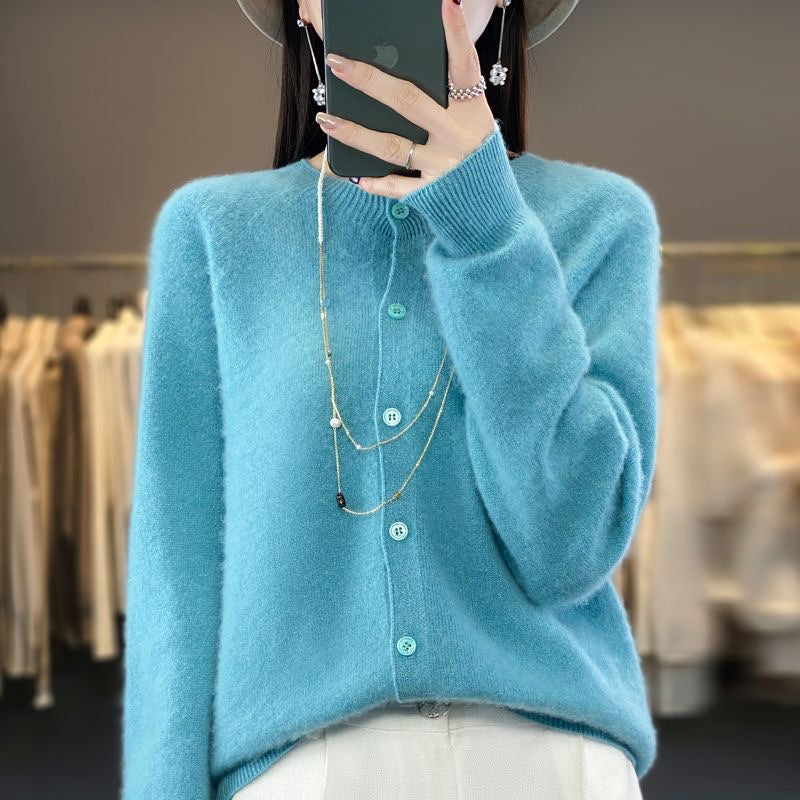 Zachte Gebreide Cardigan met Knopen voor Vrouwen
