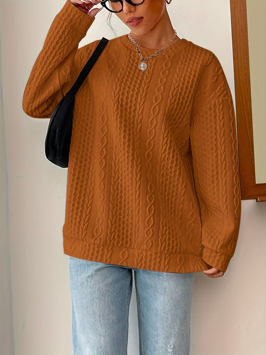 Oversized Kabelgebreide Trui voor Vrouwen