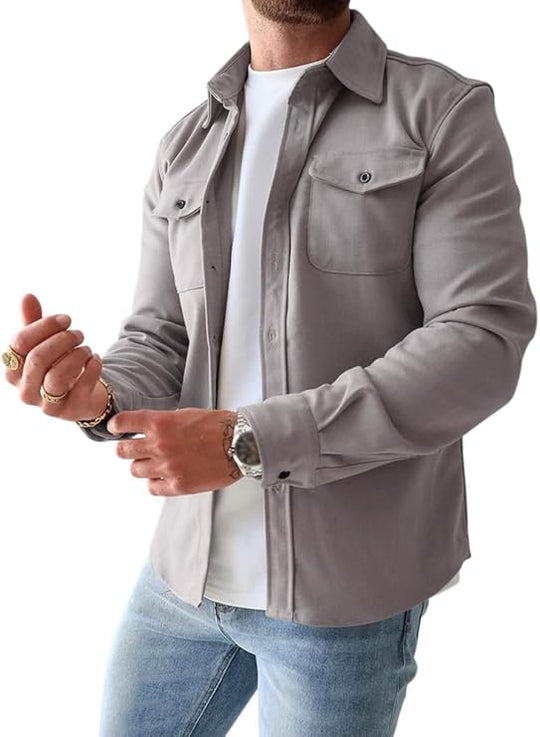Stijlvolle Jas met Knoopsluiting voor Mannen