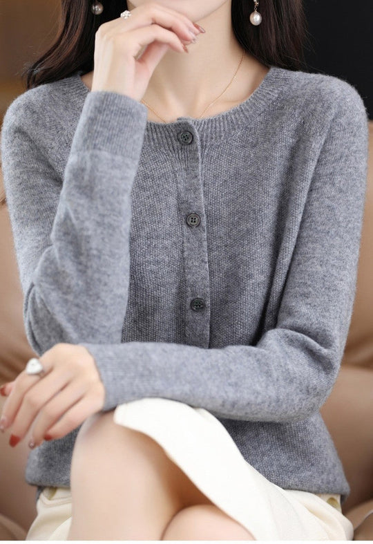 Zachte Gebreide Cardigan met Knopen voor Vrouwen