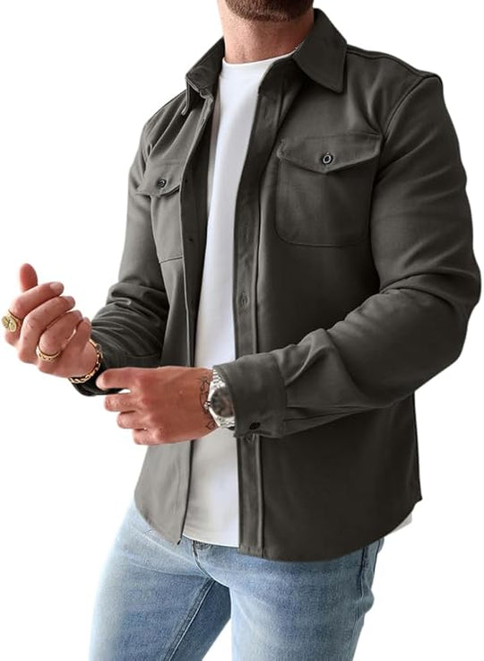 Stijlvolle Jas met Knoopsluiting voor Mannen