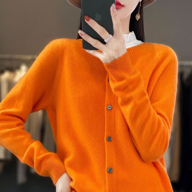 Zachte Gebreide Cardigan met Knopen voor Vrouwen