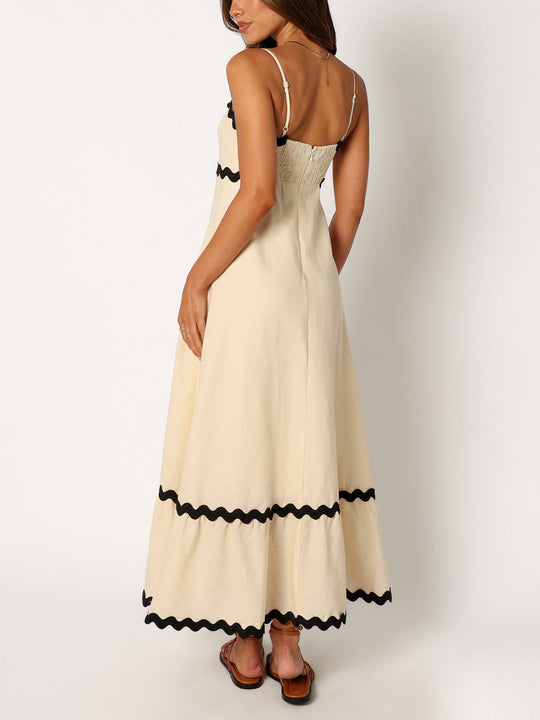 Crèmekleurige Minimalistische Jurk voor Vrouwen