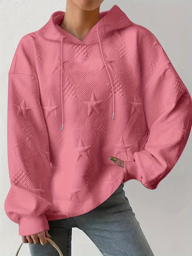 Oversized Hoodie met Sterrenpatroon voor Vrouwen