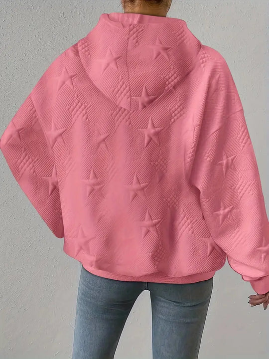 Oversized Hoodie met Sterrenpatroon voor Vrouwen