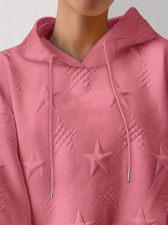 Oversized Hoodie met Sterrenpatroon voor Vrouwen