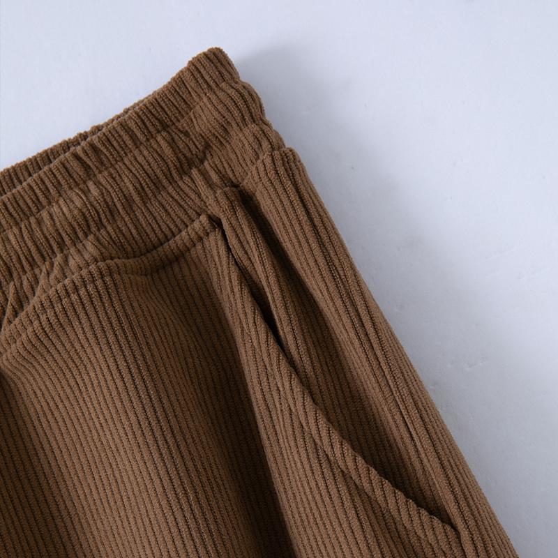 Street Style Corduroy Cargo Broek voor Mannen