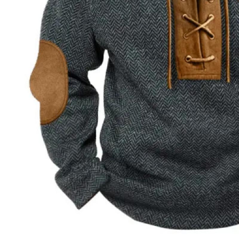 Sweatshirt met Retro Print voor Mannen