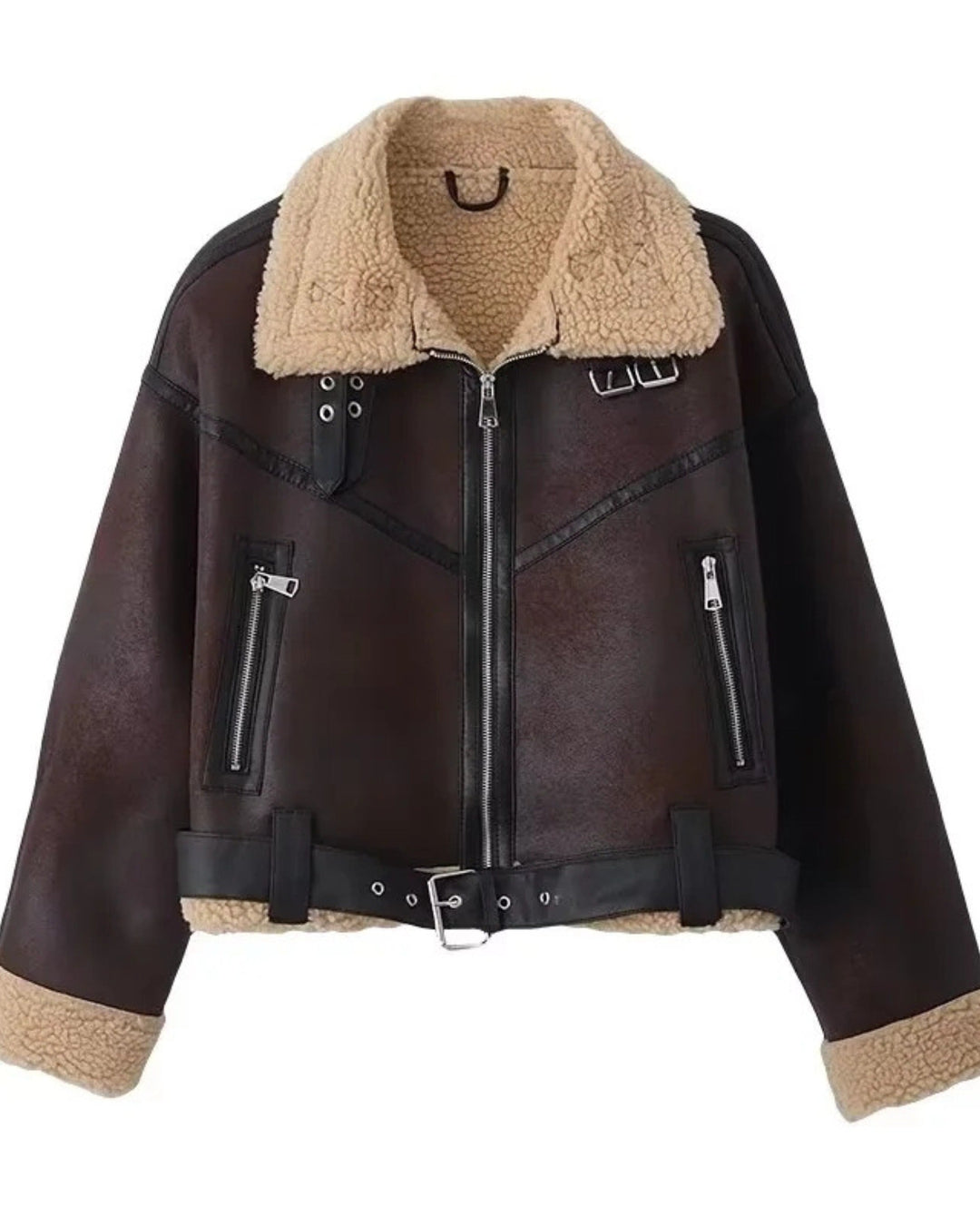 Vintage Leren Jas voor Vrouwen