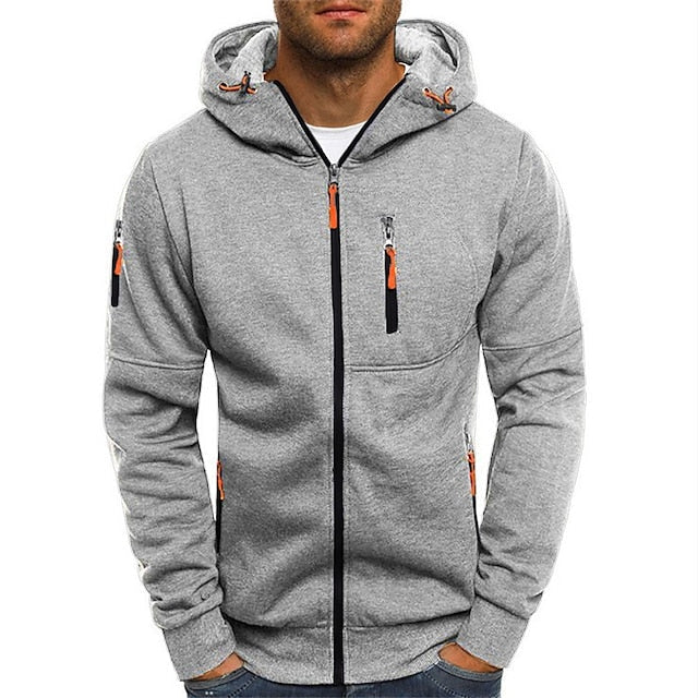 Casual Rits Hoodie Sweatshirt voor Mannen