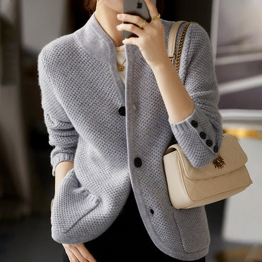 Elegante Gebreide Kasjmier Vest voor Vrouwen