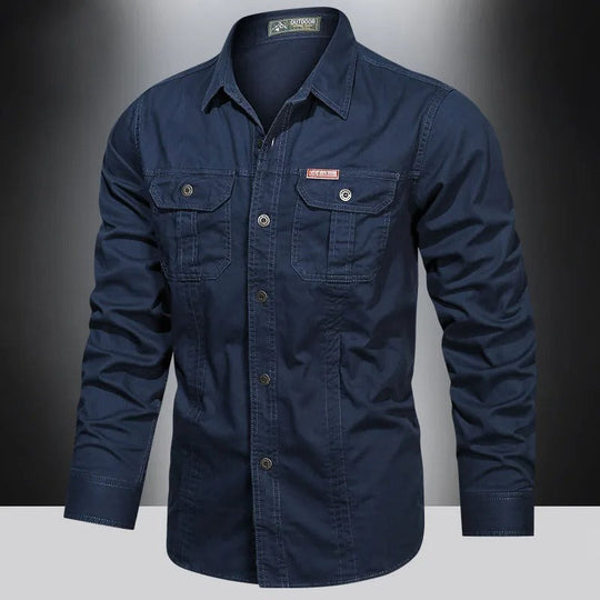 Praktisch Outdoor Overhemd met Knopen voor Mannen