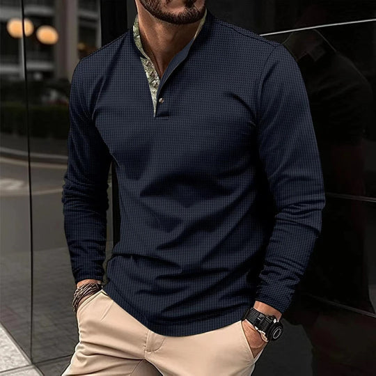 Stijlvolle Longsleeve Polo voor Mannen