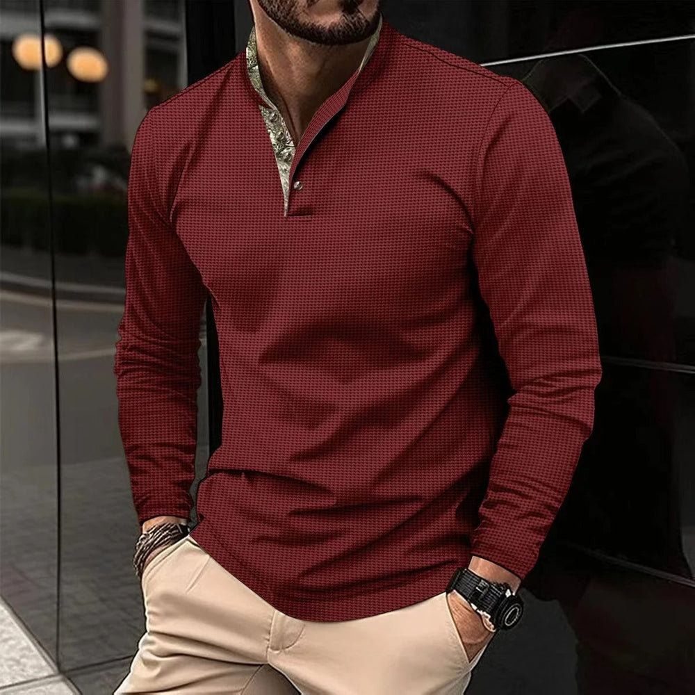 Stijlvolle Longsleeve Polo voor Mannen
