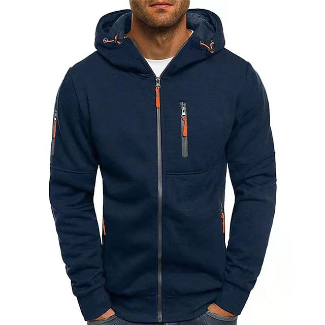 Casual Rits Hoodie Sweatshirt voor Mannen
